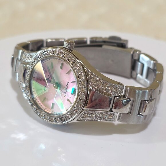 FOSSIL BLUE Pink Dial Rivoli Crystal 100M Quartz Watch  display picture 1